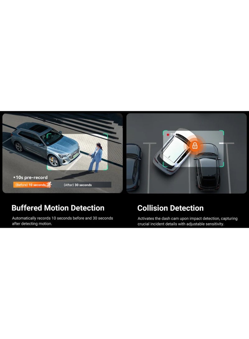 فانترو N4 PRO S | ثلاثة قنوات | أمامية 4K + داخلية 1018 + خلفية 2.5K | حساس سوني ستارفس 2 | HDR | تحكم بالصوت | شاشة 3.19 بوصة - Image 2