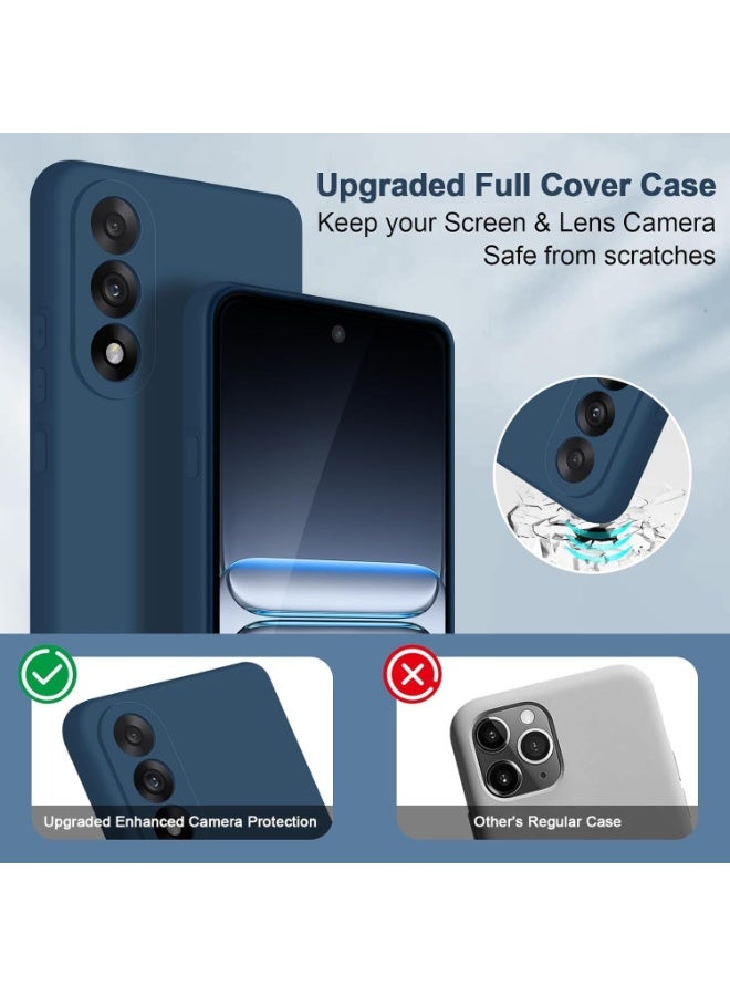 Muzz حافظة متوافقة مع OnePlus Nord 5 5G حافظة مطاطية سائلة مع بطانة ميكروفايبر ناعمة غلاف صلب رفيع مضاد للصدمات لحماية OnePlus Nord 5 2025 باللون الأزرق - Image 2