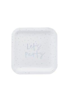 Hootyballoo Iridescent 'Lets Party' Paper Plates 9in 8/Pack 