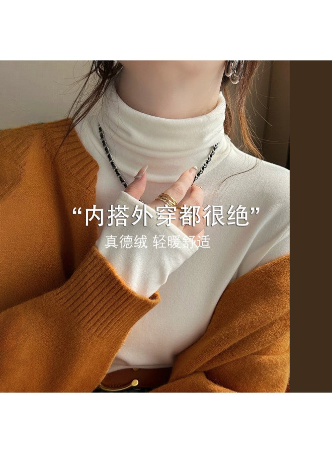 Caramella Women'S High Neck Double-Sided Thermal Top, Winter Wear With Piled Collar, Suitable For Both Inner And Outer Layers - Image 5