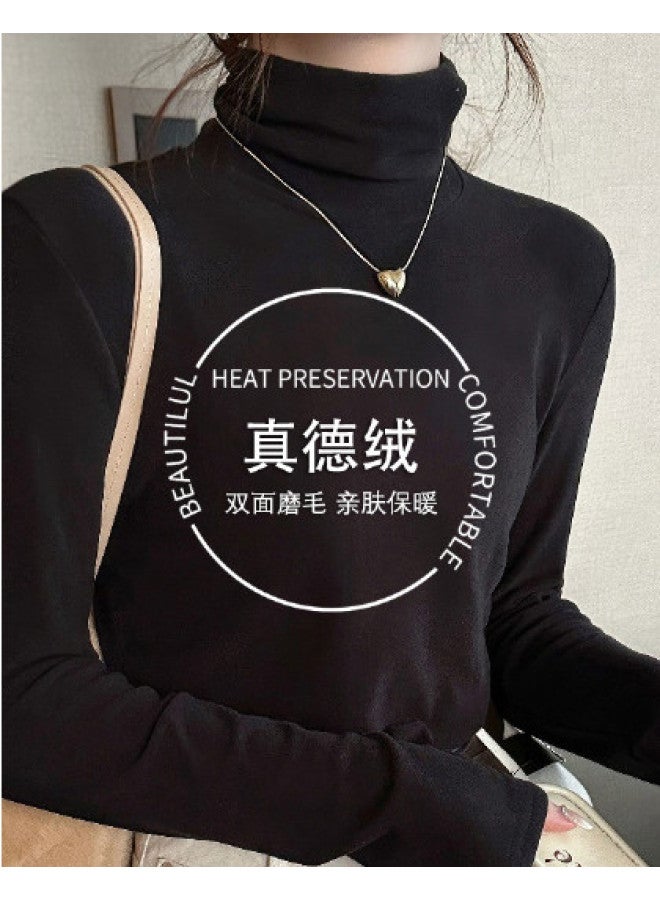 Caramella Women'S High Neck Double-Sided Thermal Top, Winter Wear With Piled Collar, Suitable For Both Inner And Outer Layers - Image 1