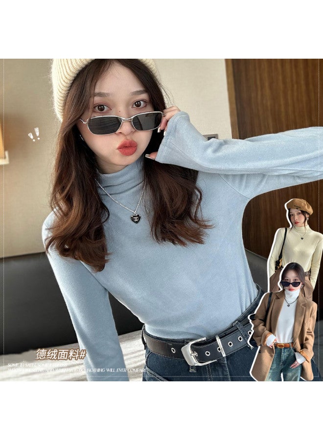 Caramella Women'S High Neck Double-Sided Thermal Top, Winter Wear With Piled Collar, Suitable For Both Inner And Outer Layers - Image 3