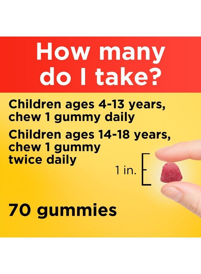 Nature Made Kids First Multivitamin with Omega-3, Kids Vitamins and Minerals for Nutritional Support, 70 Kids Multivitamin Gummies - Image 4