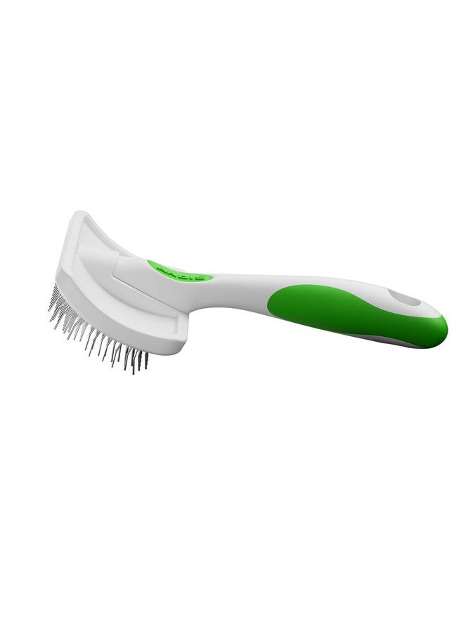 Andis 68565 Stainless-Steel Slicker Brush for Dogs and Cats - Durable and Lightweight Grooming Tool for All Breeds and Fur Lengths, Reduces Shedding and Promotes Hair Growth - Medium, Green - Image 4
