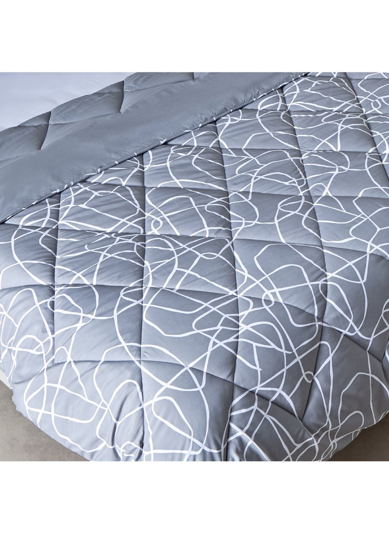 Home Box Madrid Kuhmo King 3-Piece Microfiber Reversible Comforter Set 220 x 240 cm  - Image 4