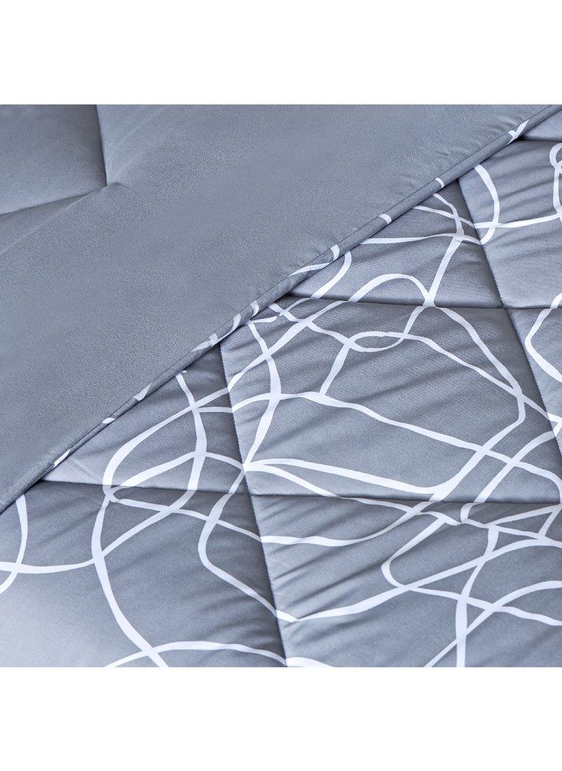 Home Box Madrid Kuhmo King 3-Piece Microfiber Reversible Comforter Set 220 x 240 cm  - Image 5