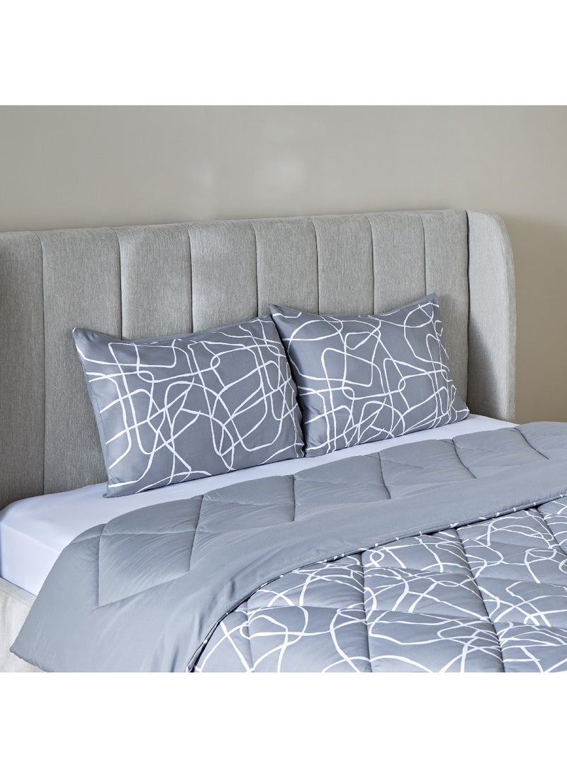 Home Box Madrid Kuhmo King 3-Piece Microfiber Reversible Comforter Set 220 x 240 cm  - Image 2