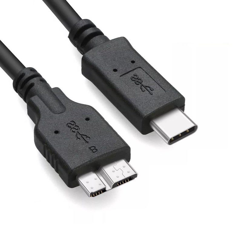 ienza 3FT External Hard Drive Cord to USB C for Western Digital WD My Passport, Seagate, Toshiba Canvio, LaCie, etc, Compatible with iPhone 15, PC, Mac, Samsung, LG, Moto, Pixel & Other USB-C Devices - Image 1