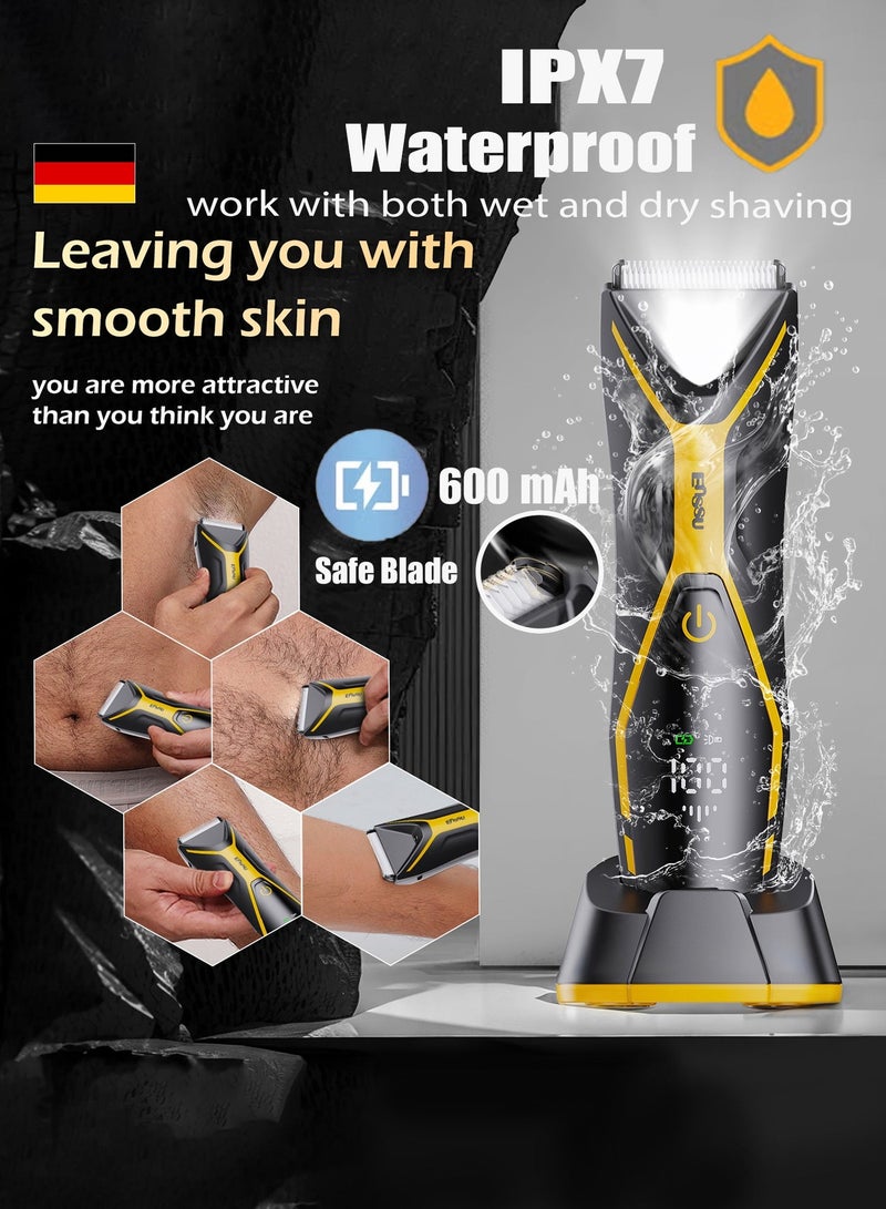 ENSSU Body Trimmer for Men, Men Grooming for Body,Electric Trimmer,Body Shaver Groomer Safe Shaver Rechargeable Waterproof Wet/Dry - Image 2