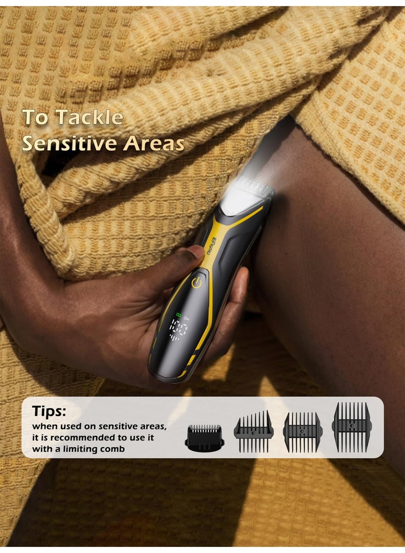 ENSSU Body Trimmer for Men, Men Grooming for Body,Electric Trimmer,Body Shaver Groomer Safe Shaver Rechargeable Waterproof Wet/Dry - Image 5