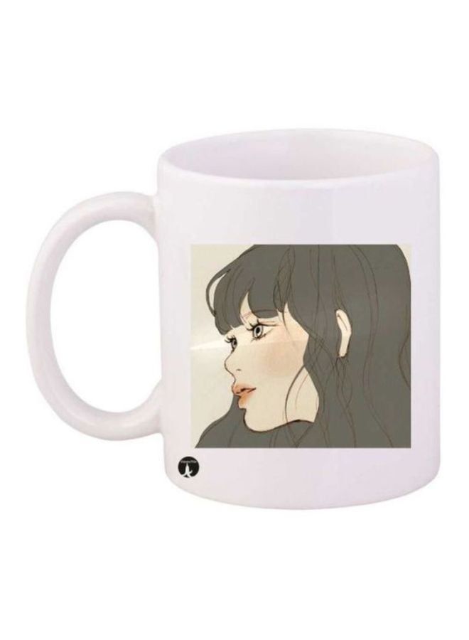 RKN Girl Printed Coffee Mug White/Beige/Grey - Image 1