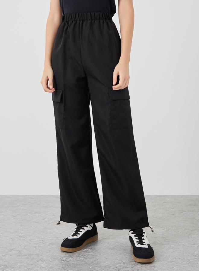 Take Two Take Two Solid Wide Leg Cargo Pockets Pants  - Image 2