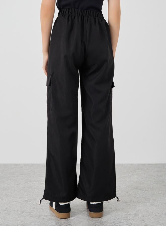 Take Two Take Two Solid Wide Leg Cargo Pockets Pants  - Image 4
