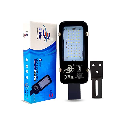 D'Mak DMAK Multi Traders D'Mak 50 Watt White LED Chip Street Light, Waterproof Outdoor Rectangular Outdoor Street Light for Hospitals, Offices, Showrooms and Parking, 230V, Pack of 1 - Image 1