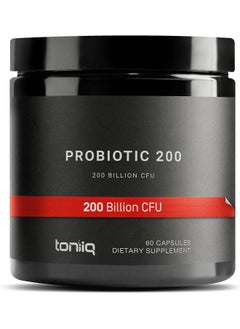 Toniiq 200 Billion Cfu Probiotic Supplement 30 Verified Third-Party Tested Strains Formula With Prebiotic Blend - Extended Release Capsules  - Image 1