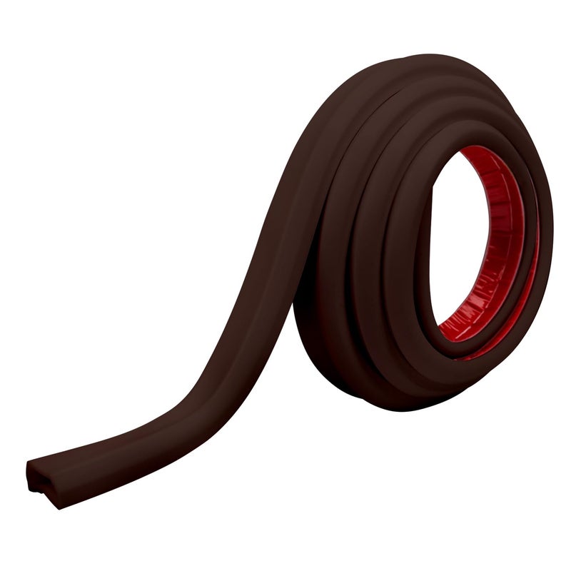 RUBBER BOND TV Cord Hider â€“ Flexible Wall Cord Cover Low Profile Silicone Cable Raceway Self Adhesive Cut to Size Design for Hiding Wires on Wall Clean Home Setup Cable Concealment, Dark Brown, 6 Feet - Image 2