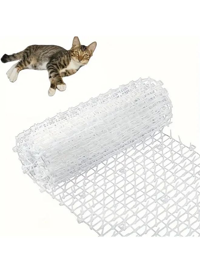 Cat Repellent Mat With Spikes 79x12 Inches White Anti Scratch Deterrent Pet Barrier - Image 1