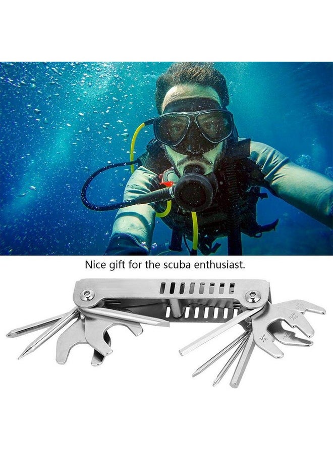 Vbestlife - Professional Diver Tool Kit 8 In 1 Scuba Diving Diver Pick Valve Repair Multi Tool Set For Repairing & Adjusting Scuba Diving Regulators Scuba Gear - Image 1