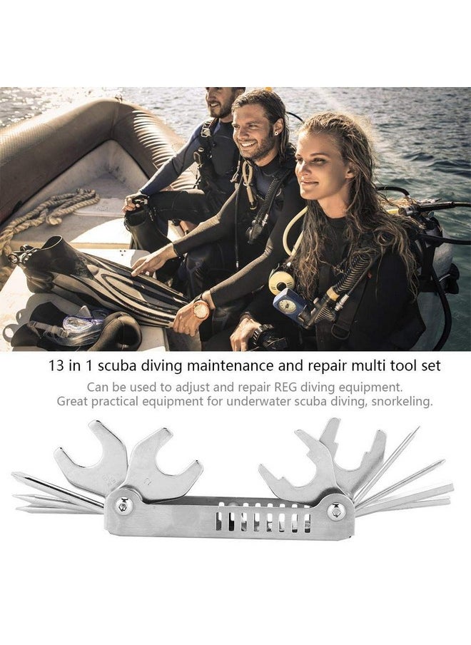 Vbestlife - Professional Diver Tool Kit 8 In 1 Scuba Diving Diver Pick Valve Repair Multi Tool Set For Repairing & Adjusting Scuba Diving Regulators Scuba Gear - Image 1