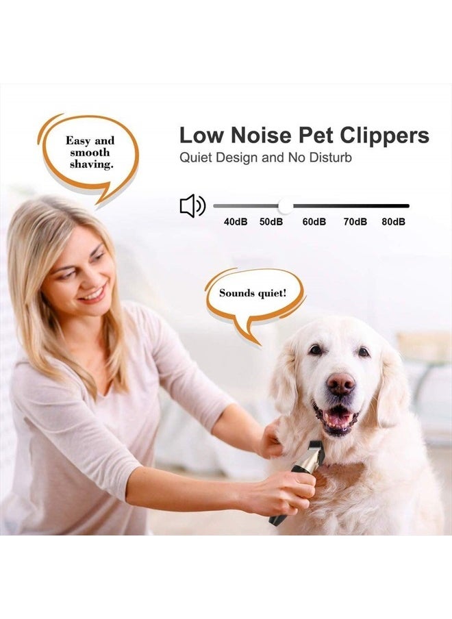 Ceenwes - Dog Clippers Cordless Pet Grooming Kit, Professional Horse Clippers with Detachable Blade, Low Noise, USB Rechargeable, 5 Size Fine Tuning Knob, All in One Box - Image 1