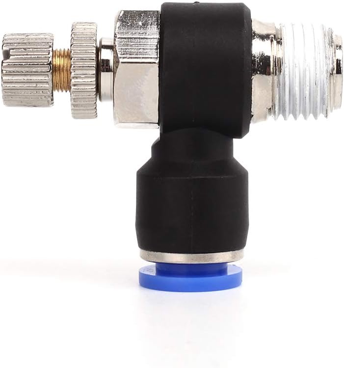 Sns 90 Degree Elbow Air Flow Control Valve Push To Connect Fitting Speed Control Valve 1/2"Tube OD x 1/4 NPT(10 PCS) JSC1/2-N02 - Image 4