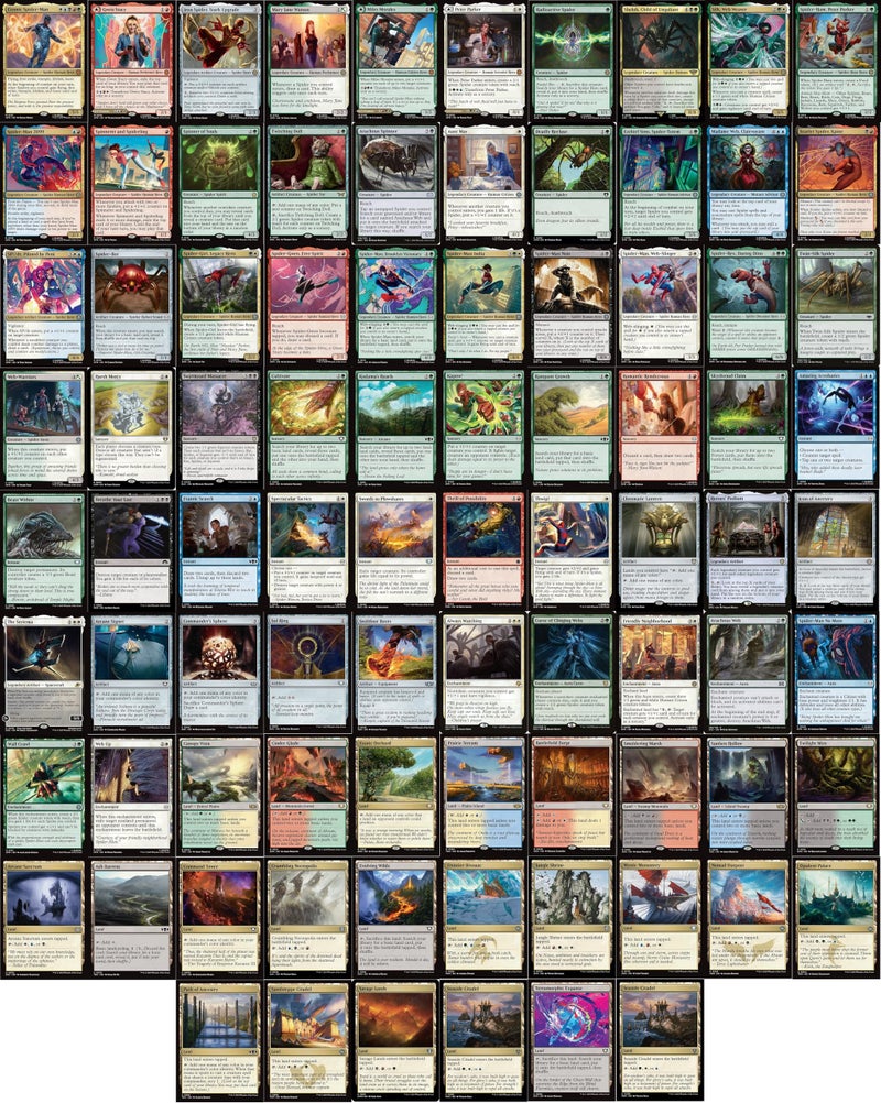 MTG Decks & More Compatible with Magic: The Gathering: Spider Man Commander Deck - 5-Color - Cosmic Spider-Man - EDH cEDH - 100 Card - Custom MTG Deck - Very Strong! - Image 1