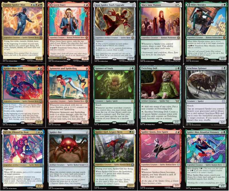 MTG Decks & More Compatible with Magic: The Gathering: Spider Man Commander Deck - 5-Color - Cosmic Spider-Man - EDH cEDH - 100 Card - Custom MTG Deck - Very Strong! - Image 2