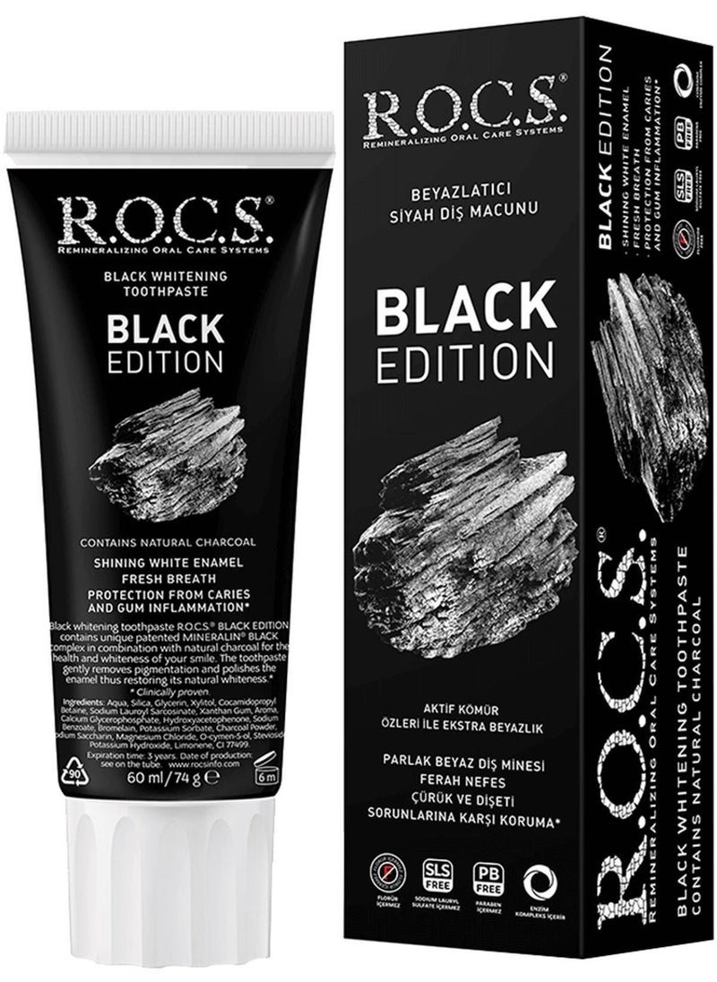 R.O.C.S - Toothpaste R.O.C.S.® Whitening BLACK EDITION 74 Grams - Image 1