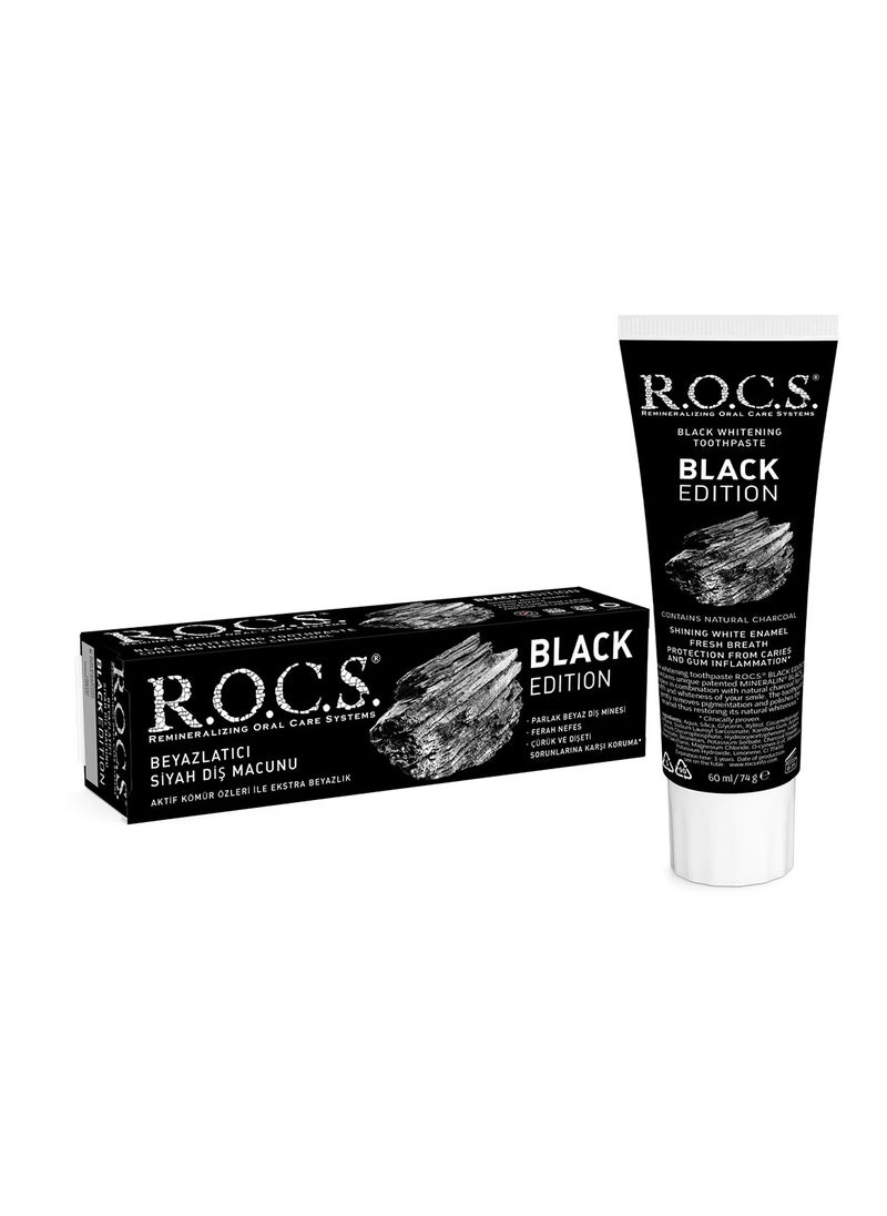 R.O.C.S - Toothpaste R.O.C.S.® Whitening BLACK EDITION 74 Grams - Image 1