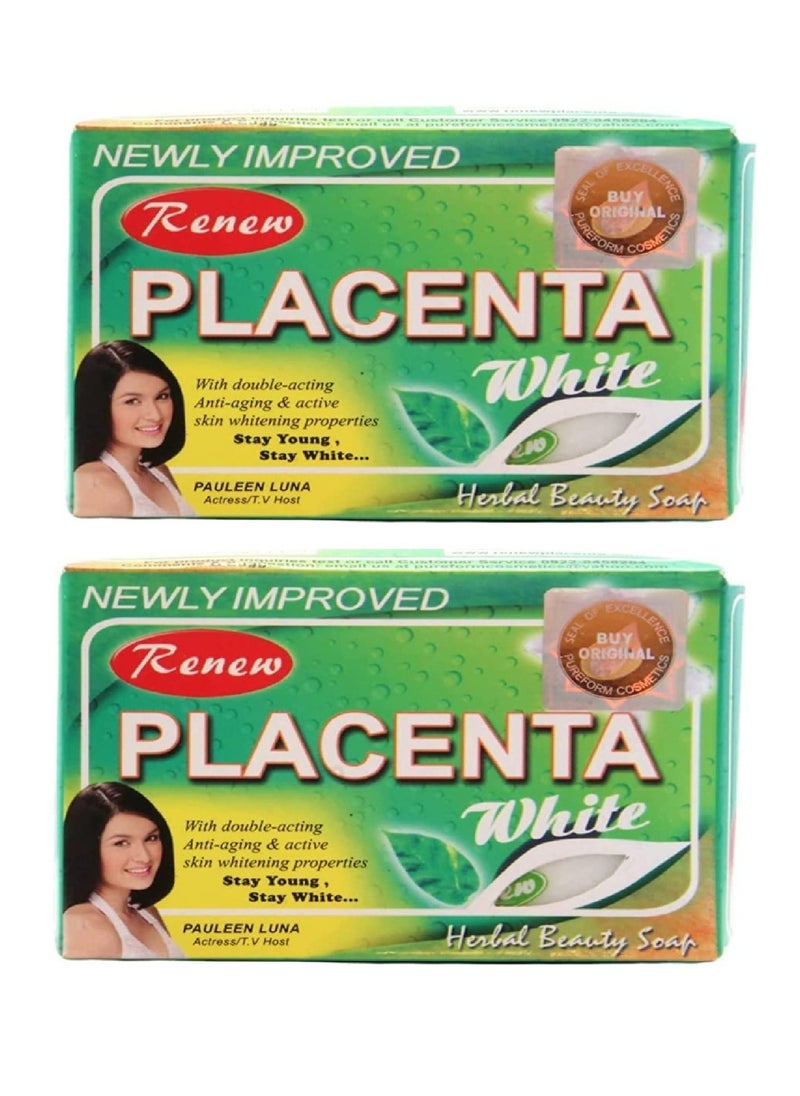 Renew Two Pieces of Placenta Herbal Beauty Soap 2X135grams 