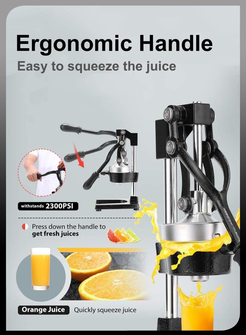 DBLEW Professional Manual Metal Hand Citrus Juicer Lemon Squeezer Lime Orange Pomegranate Grapefruit Fresh Healthy Juice Presser Extractor without Seeds Juicing Machine For Commercial And Household - Image 3