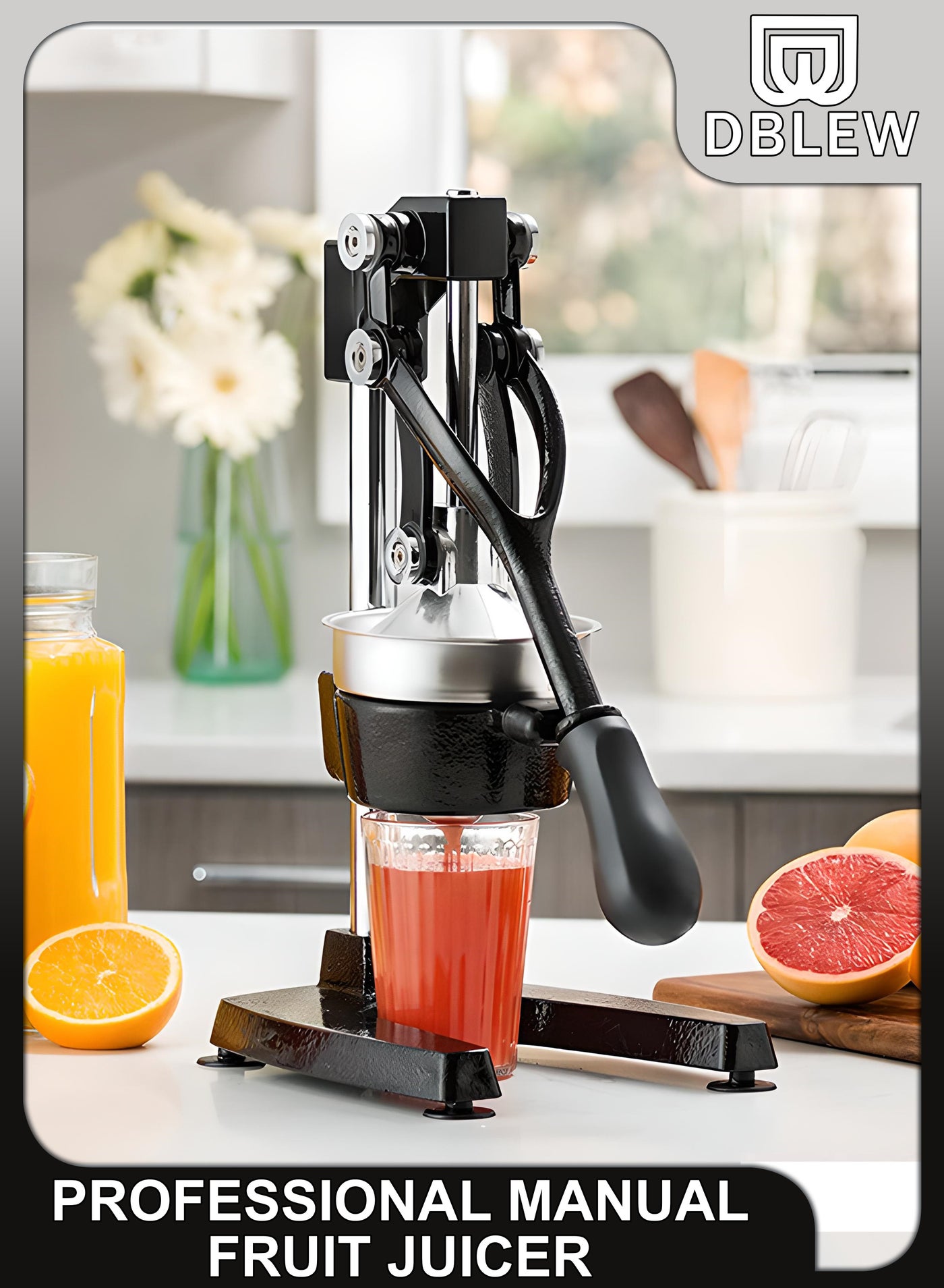Professional Manual Metal Hand Citrus Juicer Lemon Squeezer Lime Orange Pomegranate Grapefruit Fresh Healthy Juice Presser Extractor without Seeds Juicing Machine For Commercial And Household