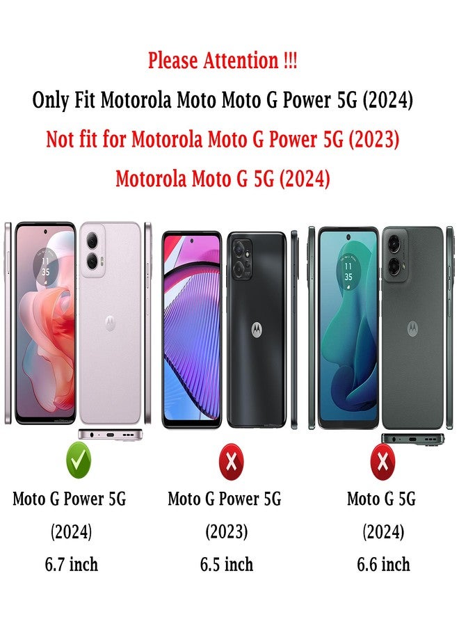 PUSHIMEI for Motorola Moto G Power 5G 2024 Case with Slide Camera Cover HD Screen Protector [Military Grade Drop Tested] Magnetic Ring Holder Kickstand Protective Phone Case for Moto G Power 5G 2024, Black - Image 2