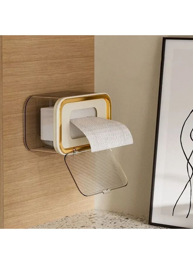 Gold Green Wet Wipes Box With Spring Plate Large Capacity Dustproof Tissue Dispenser - Image 5