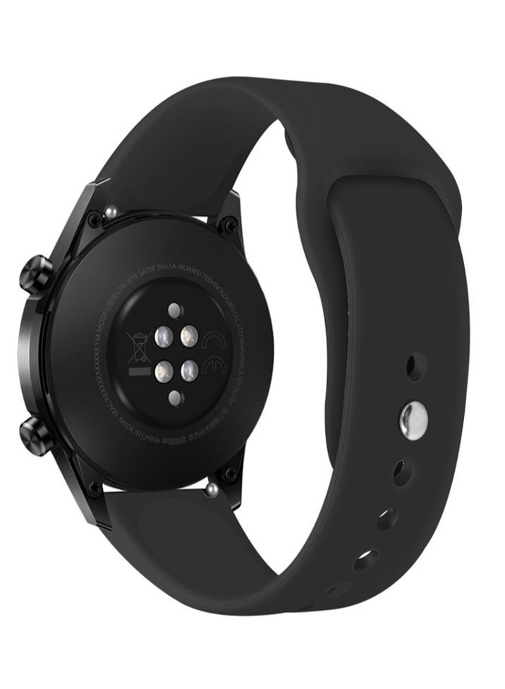 TWEGGON Silicone Band 22mm Compatible with Huawei Watch GT5 Series/ GT 4 46mm/GT 3 /GT2 46MM/Huawei Watch 4 pro 48mm /Samsung Galaxy Watch 3 45mm Black