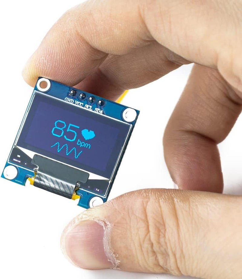 Hosyond 5 Pcs 0.96 Inch OLED I2C IIC Display Module 12864 128x64 Pixel SSD1306 Mini Self-Luminous OLED Screen Board Compatible with Arduino Raspberry Pi (Blue) - Image 5