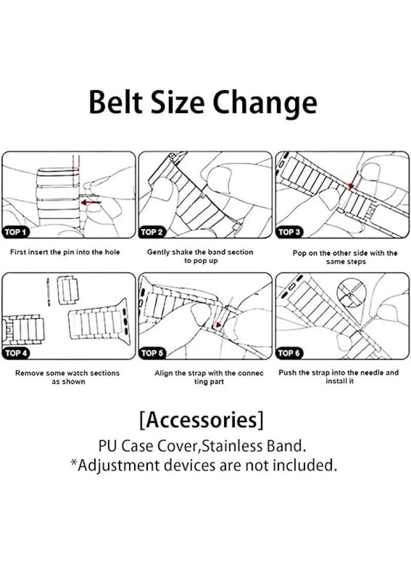 Y&D - Upgraded Version Metal Bands Compatible With Apple Watch Band 38/40/41mm, Solid Stainless Steel Replacement Wristbands Strap For iWatch 10/8/7 Women Men - Image 1