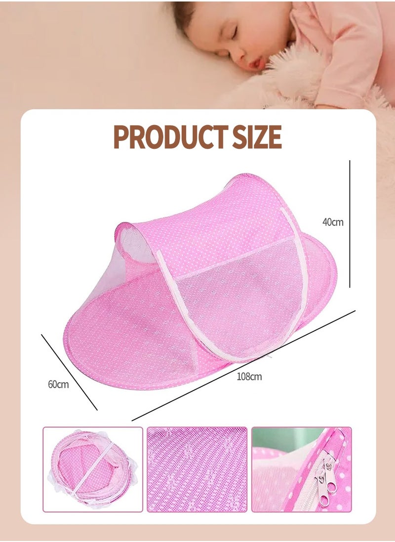 Baby mosquito net, collapsible mosquito net, lightweight travel insect net, bedding insect net, camping, travel, garden ,Size: 108*60*40CM