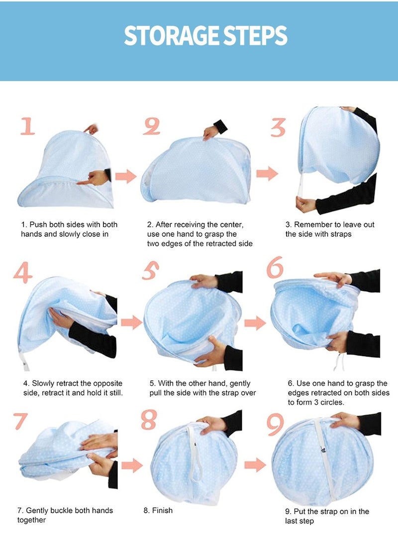 Baby mosquito net, collapsible mosquito net, lightweight travel insect net, bedding insect net, camping, travel, garden ,Size: 108*60*40CM