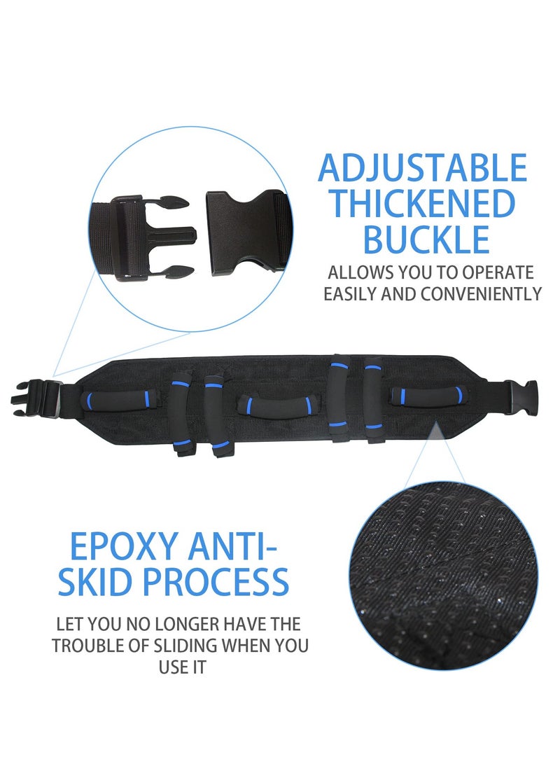 XiuWoo Gait belts transfer gait belt for seniors with 7 handles, gate belt for elderly lift belts with quick release buckle anti-slip function prevents patient from shifting more effectively - Image 5
