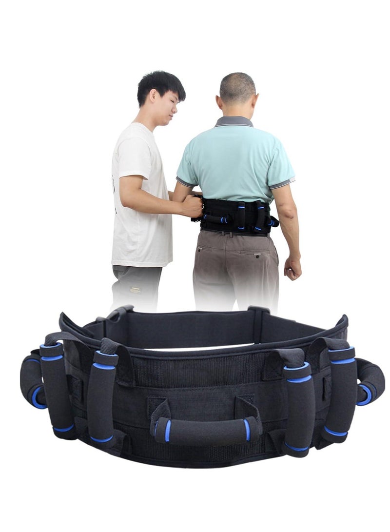 XiuWoo Gait belts transfer gait belt for seniors with 7 handles, gate belt for elderly lift belts with quick release buckle anti-slip function prevents patient from shifting more effectively - Image 1