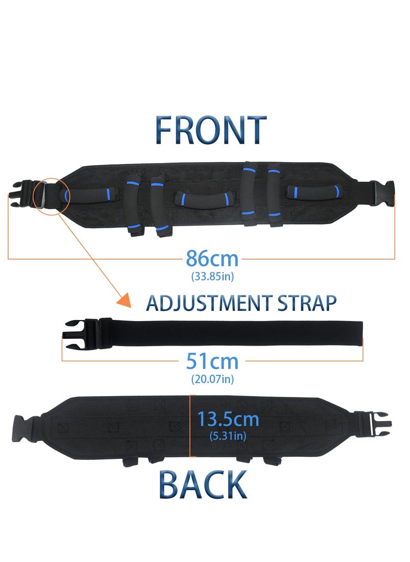 Gait belts transfer gait belt for seniors with 7 handles, gate belt for elderly lift belts with quick release buckle anti-slip function prevents patient from shifting more effectively