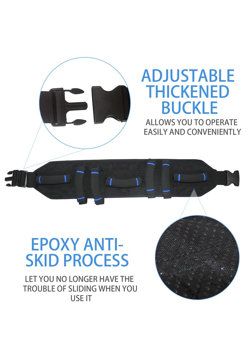 Gait belts transfer gait belt for seniors with 7 handles, gate belt for elderly lift belts with quick release buckle anti-slip function prevents patient from shifting more effectively