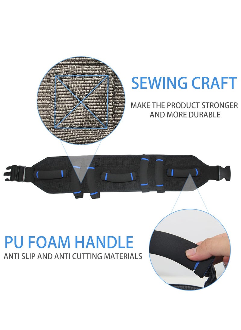 Gait belts transfer gait belt for seniors with 7 handles, gate belt for elderly lift belts with quick release buckle anti-slip function prevents patient from shifting more effectively