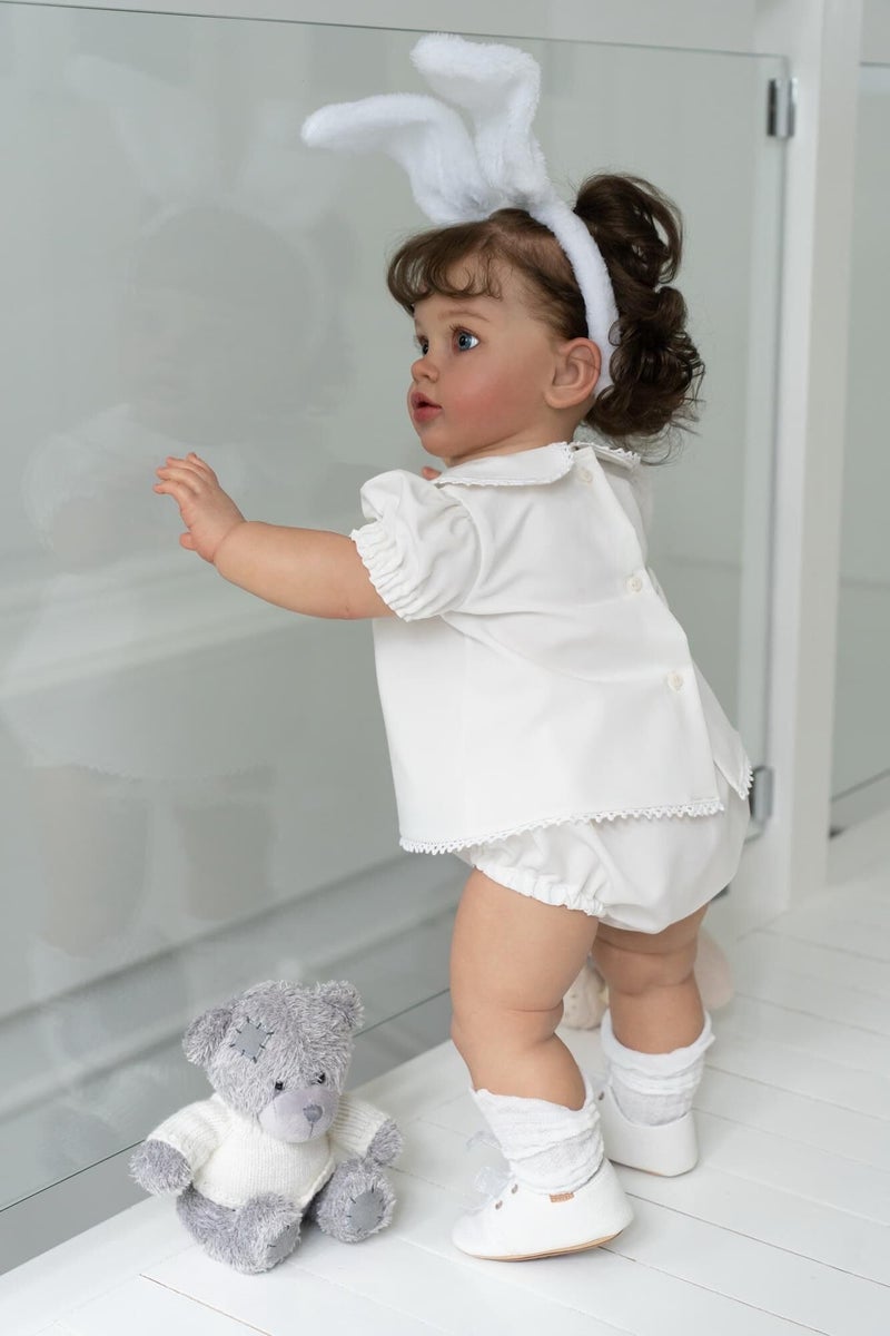 iCradle 26 Inch Realistic Reborn Toddler Girl Doll Handmade Silicone Soft Vinyl Real Looking Reborn Baby Doll Lifelike Newborn Baby Dolls Toy Set - Image 3