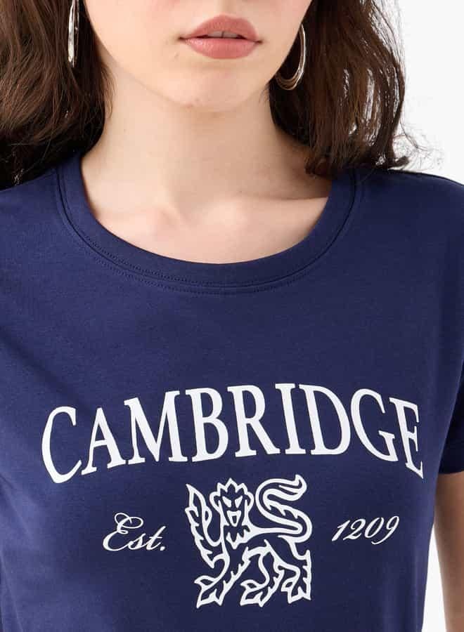 SP Characters Cambridge Print T-shirt with Crew Neck and Short Sleeves - Image 4