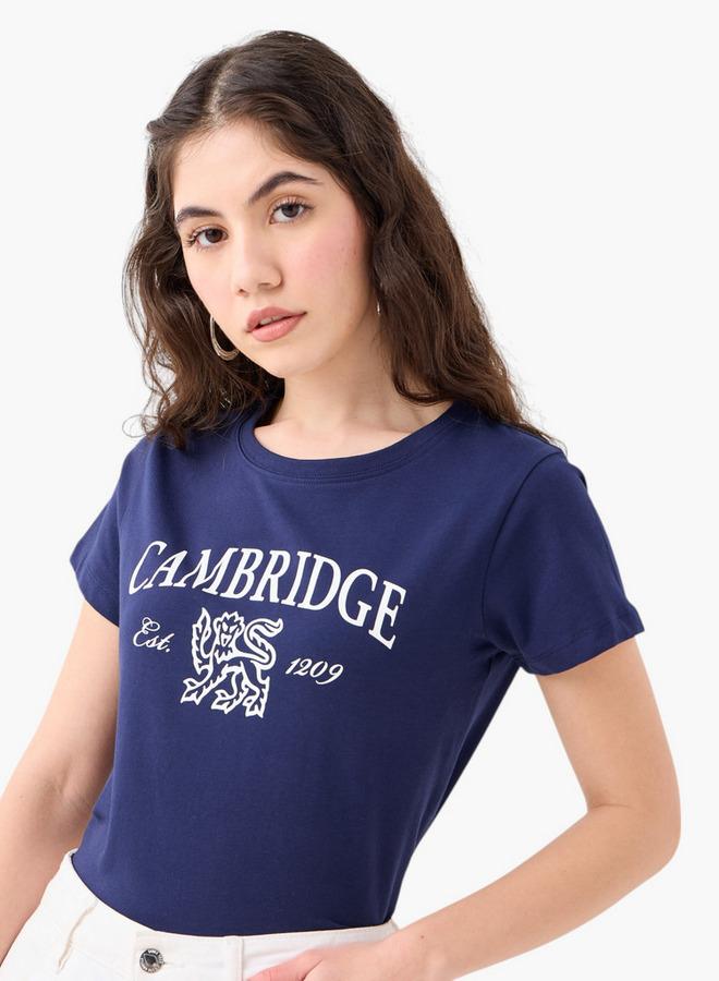 SP Characters Cambridge Print T-shirt with Crew Neck and Short Sleeves - Image 1