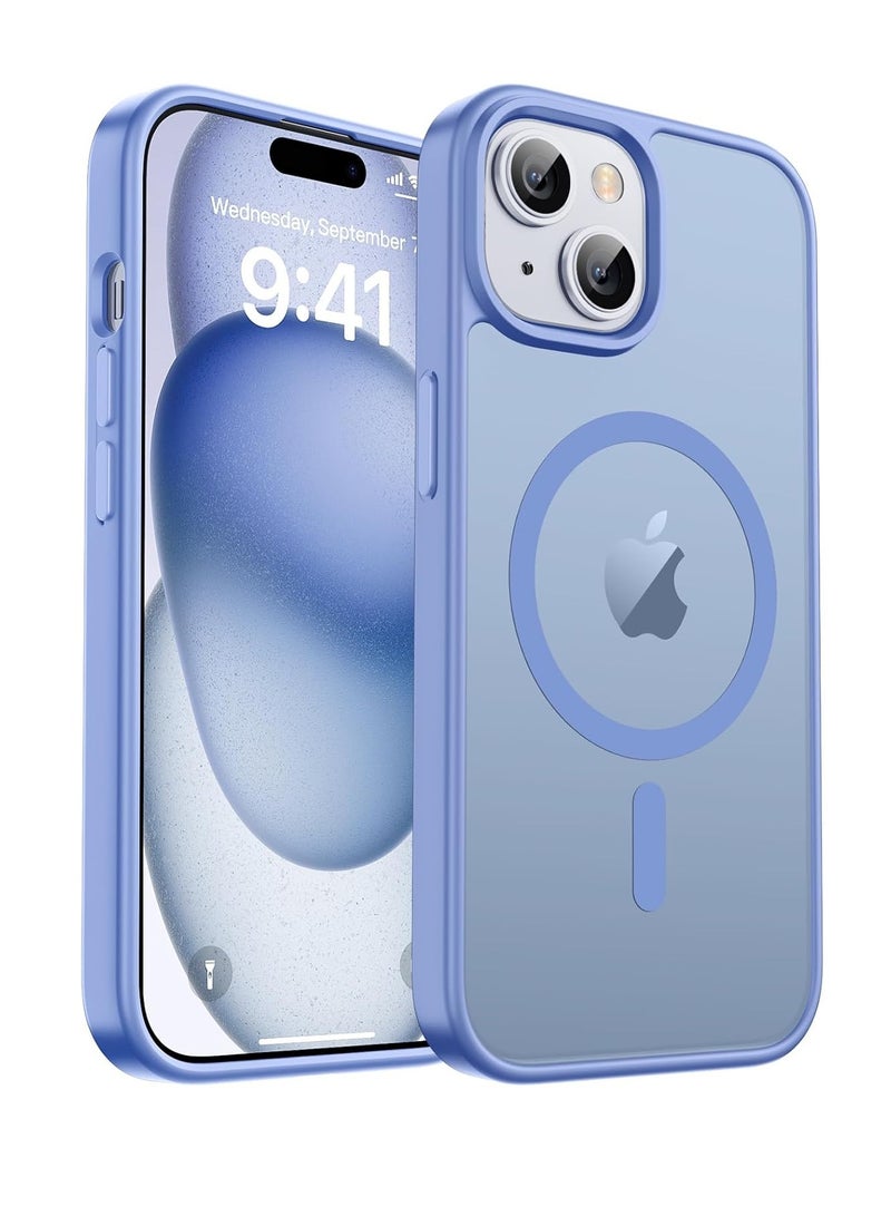 Magnetic for iPhone 13 Case & iPhone 14 Case, [Compatible with MagSafe] [10 FT  Slim Translucent Matte Shockproof Anti-Scratch Phone Cover - Image 1