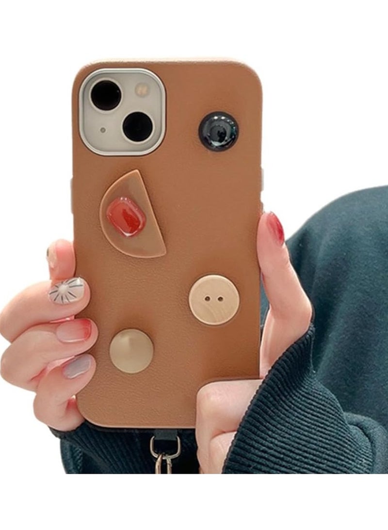 Genric Protective Case Stylish Creative Back Cover For iPhone16 Pro Max Brown - Image 4