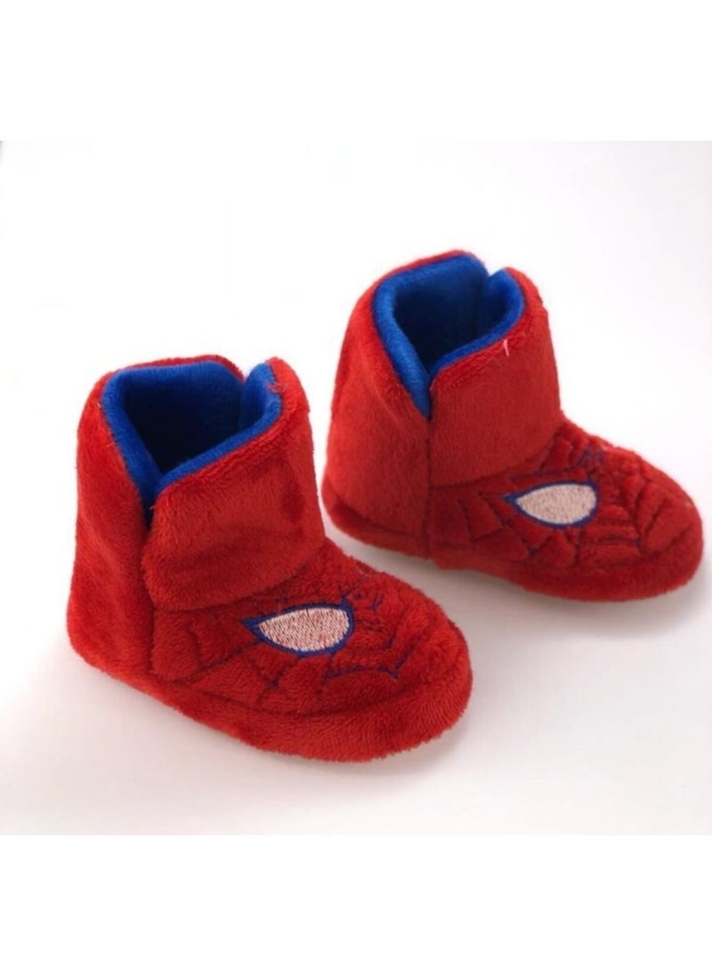 Ekofark Shoes Boy Red Spiderman Patterned Slippers